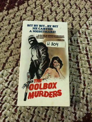 The Toolbox Murders Horror Sov Slasher Rare Oop Vhs Big Box Slip