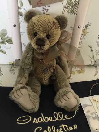 Rare Charlie Bear Peggy With Tags And Blue Toto Bag