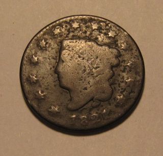 1821 Coronet Head Large Cent Penny - Circulated / Rare - 274su