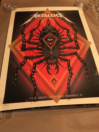 Metallica Rare Concert Poster Indianapolis 2019 371/450