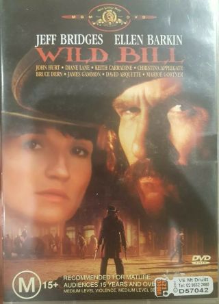 Wild Bill Rare Dvd Jeff Bridges & Ellen Barkin Hickok Western Film Deadwood Xr