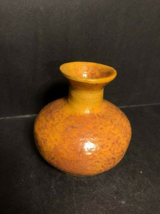Rare Vintage Studio Ceramic Art Pottery Artist Signed Lila Frantz 75 Vase 5 1/4 "