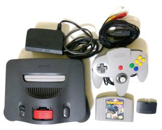 Nintendo 64 N64 Console System All Official W/ Expansion & Game Very Rare