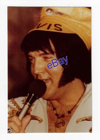 Elvis Presley Kodak Concert Photo - Funny Hat 1976 - Jim Curtin Rare