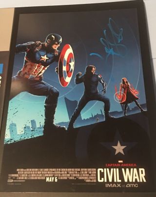 Frank Grillo Signed Captain America: Civil War Mini Movie Poster Rare Crossbones
