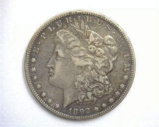 1892 - S Morgan Silver Dollar Choice Extremely Fine Rare Keydate