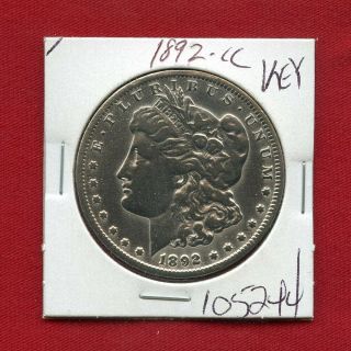 1892 Cc Morgan Silver Dollar 105244 Good Detail Coin Us Rare Key Date