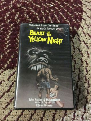 Beast Of The Yellow Night Horror Sov Slasher Rare Oop Vhs Big Box Slip