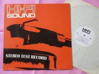 Hi - Fi Sound Stereo Test Record Rare 1969 Lp Hfs69 Nm Pye Studios Reference