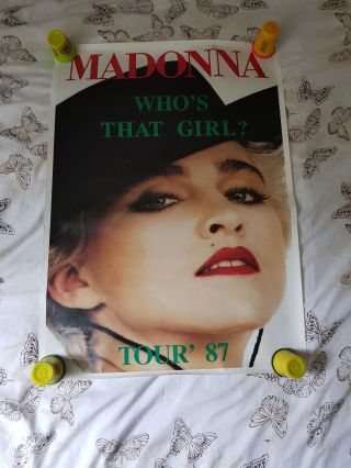 Madonna Very Rare Whos That Girl Tour Poster