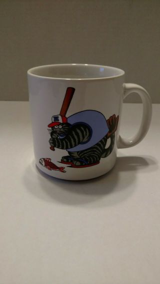 Rare Vintage B Kliban Big Baseball Cat Mug