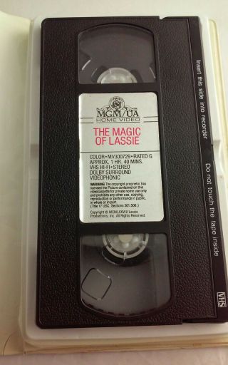 Magic of Lassie VHS James Stewart Ultra Rare 3