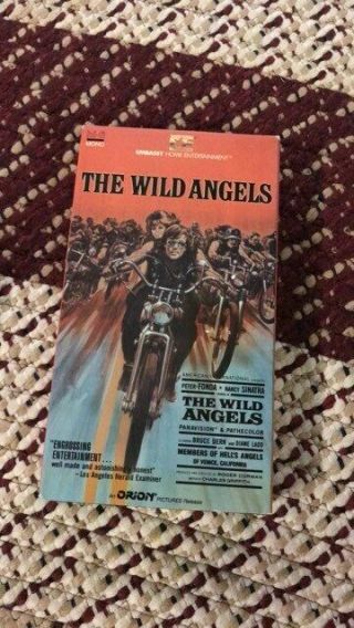 The Wild Angels Bikers Rare Oop Vhs Big Box Slip