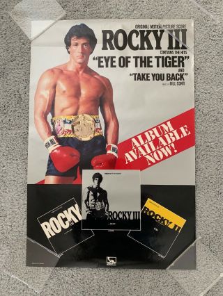 Rocky Iii - Eye Of The Tiger - Promo Poster - Stallone - Rare - 20”x30”