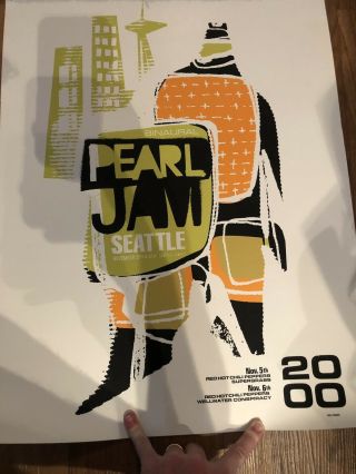 Pearl Jam Tour Poster 2000 Seattle Washington Binaural Legendary Shows Rare