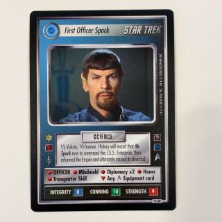 Star Trek Ccg 1e First Officer Spock 74ur Mirror Mirror Ultra Rare Mm Ur
