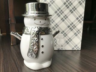 Slatkin & Co Buttons The Snowman 9 Oz Signed Winter Scented Candle Rare W/ Box