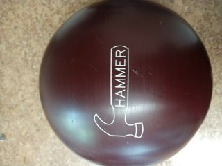 Rare 16lb Burgundy Hammer Fab Faball Urethane Vintage Bowling Ball 2