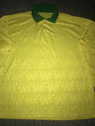 Norwich City Home Shirt 1994/95 Long Sleeved X - Large Rare And Vintage