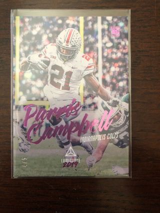 2019 Luminance Parris Campbell Colts Very Rare Pink Parallel 5/5