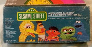 Rare Vintage Milton Bradley Omni Entertainment System Sesame Street Game - Cib