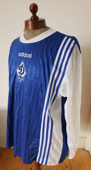Dynamo Moscow Mockba 1997 Home Football Shirt Long Sleeve Nos 7 Adidas Rare