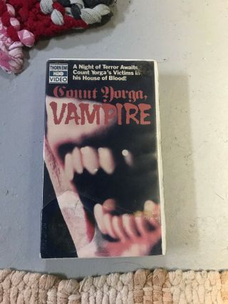 Count Yorga Vampire Horror Sov Slasher Rare Oop Vhs Big Box Slip