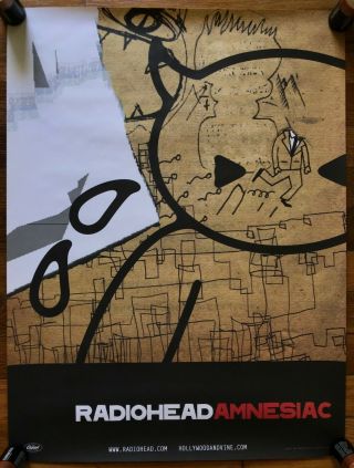 Radiohead Amnesiac Rare Promo Poster 2001