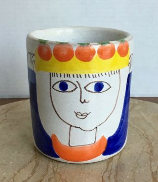 Rare Vintage Giovanni Desimone Italy Large Coffee Mug Picasso Woman Handpainted