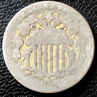 1876 Shield Nickel 5 Cents 5c Circulated Rare 16613