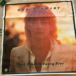 1977 Rod Stewart Foot Loose Us Promo Poster Giant 48 " X 48 " Rare