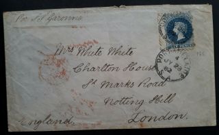 Rare 1882 South Australia 6d Blue Sideface Stamp On Cover Per S.  S.  Garonne To Uk