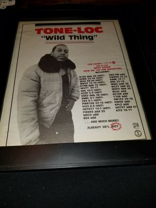 Tone - Loc Wild Thing Rare Promo Poster Ad Framed