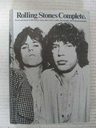 The Rolling Stones Complete 1981 Hardback Book Omnibus Sheet Music Photos Rare