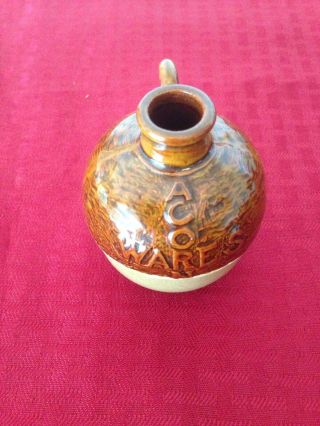 Rare Uhl Pottery Vintage Stoneware Acorn Ware Miniature 3 " Jug Htf Ex