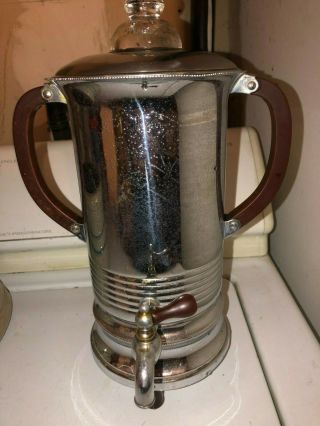 Vintage Farberware Chrome 8 - Cup Percolator Coffee Urn Bakelite Rare