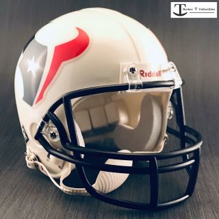 2001 Houston Texans Prototype Riddell Vsr4 Mini Helmet Rare Custom W/ Z2b Mask