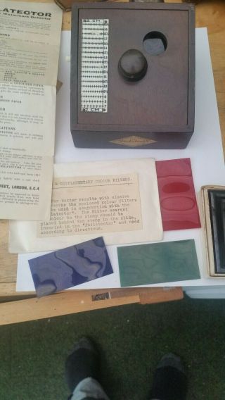 Rare Stamp Philatector Electric Watermark Detector By H & A Wallace (wood Case)