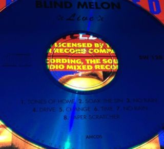 Blind Melon Live Cd Very Rare Tones Of Home Soak The Sin No Rain Drive Change