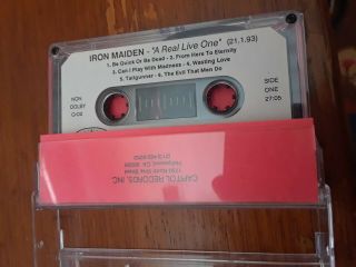 Iron Maiden RARE A Real Live One Promo Tape Cassette Capitol Records 2