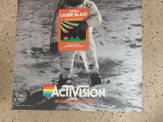 1981 Rare Activision laser blast videogame Poster 17x23 Atari 3
