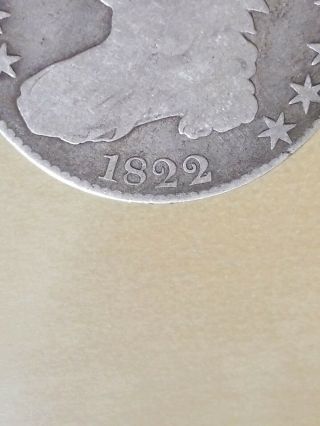 1822/1 Capped Bust Half Dollar 50 Cents 1822 Over 21 Rare