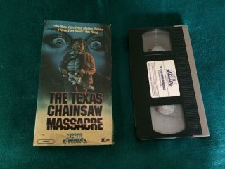 The Texas Chainsaw Massacre Early Media Vhs Release Horror Rare Vintage 1986