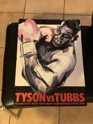 1988 Mike Tyson Vs.  Tony Tubbs Vintage Boxing Program Ex - Mt Rare Poster