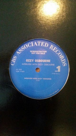 Ozzy Osbourne Rare 1984 Vinyl Radio Interview
