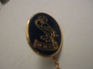 Rare Old Wycombe Wanderers Football Club Oval Enamel Press Pin Badge