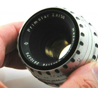 Rare Meyer - Optik Gorlitz Primotar 50mm 2.  8 prime lens,  M42 fit,  Adapt to digital 4