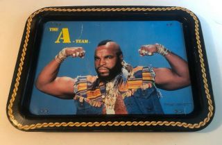 Rare Vintage 1983 Metal Dinner Tray The A - Team Mr.  T