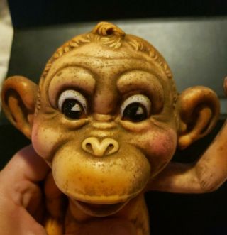 Rare Gerber Plastics St Louis Vintage Squeaky Monkey In A Diaper 5