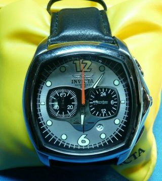 Invicta Chronograph Model No.  9919 Stainless Steel Men ' s Wrist Watch RARE 4